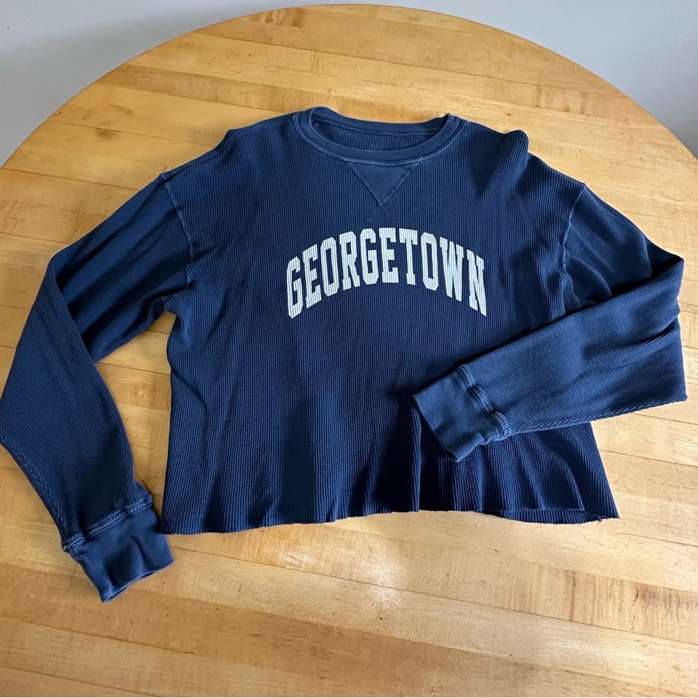 Brandy Melville Long-Sleeve Georgetown Crew Neck Shirt